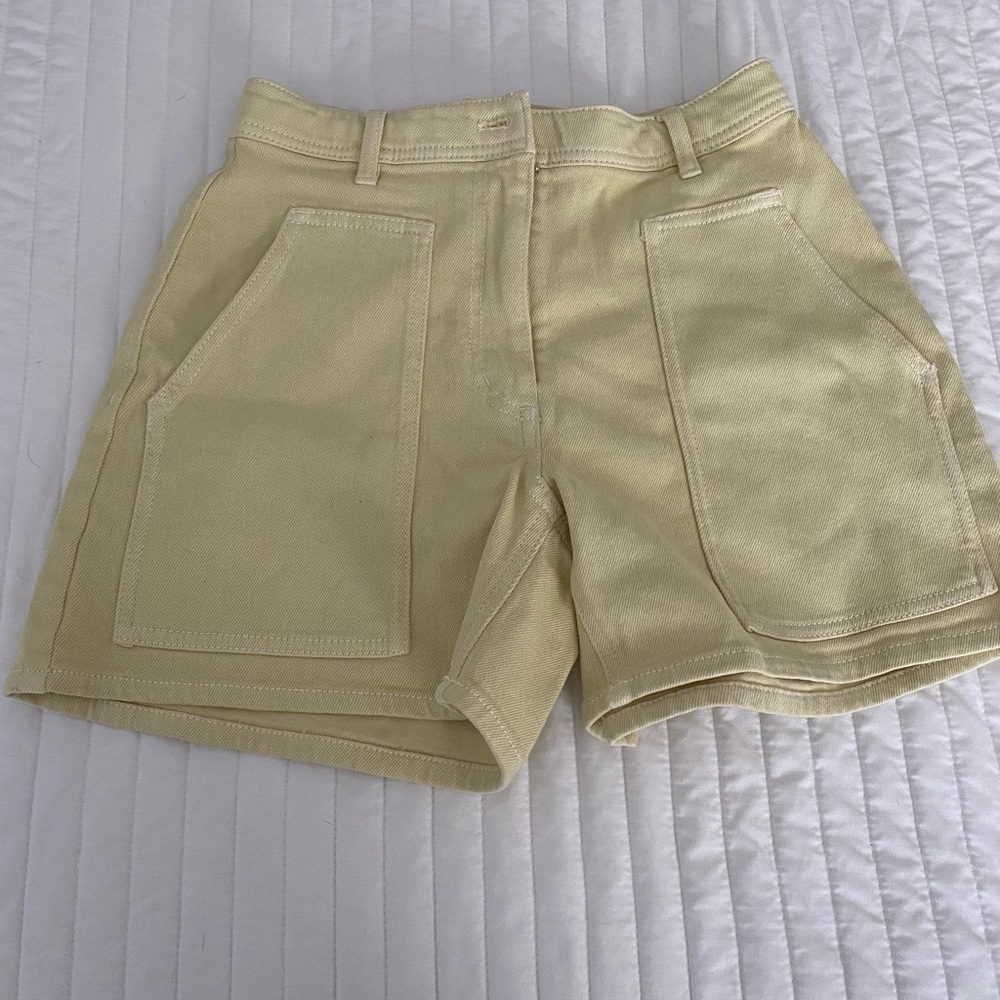 wilfred free yellow denim short